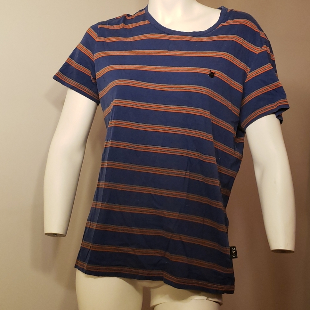 Blue striped t shirt